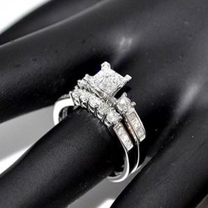 1 karat 10k gold engagement set